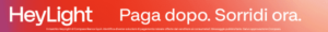 Banner HeyLight Paga dopo. Sorridi Ora.