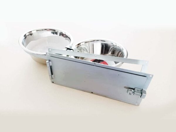 ciotole girevoli in acciaio box recinto cane