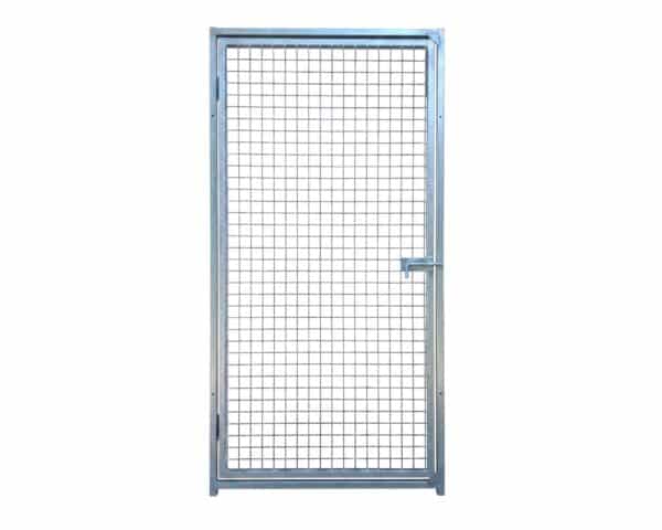 cancello-rete-zincata-maglia-5x5-cm-filo4-mm-per-box-recinti-cane cancello 1 anta comprensivo di telaio -rete elettrosaldata zincata-maglia-5x5-cm-filo4-mm-per-box-recinti-cane